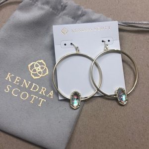 Kendra Scott Elora Dichroic Glass Gold Hoop